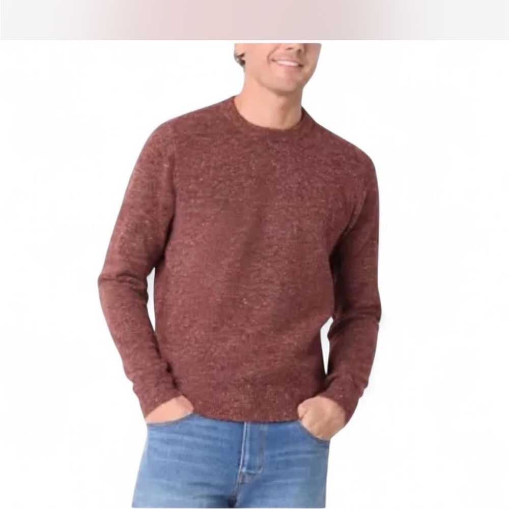 Frye and Co. Men’s Crew Neck Long Sleeve Pullover Sweater Andorra Nep Size M